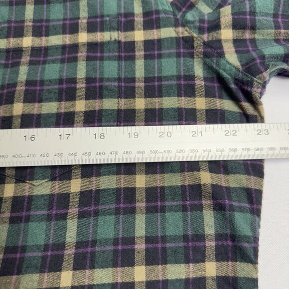 Apt.9 Slim Fit Soft Touch Plaid Flannel Button Down Shirt Men's Size XL Green - Picture 3 of 6